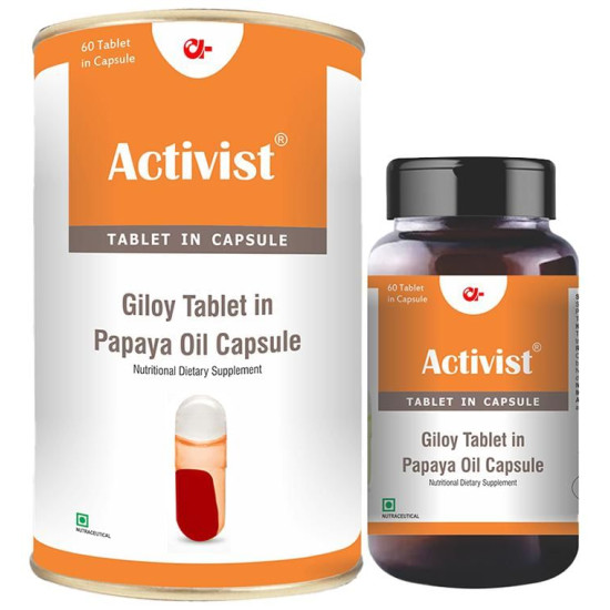 Activist Giloy Tablet In Papaya Oil Capsule image