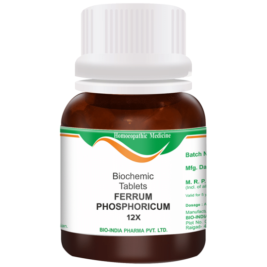 Bio India Ferrum Phosphoricum Biochemic Tablet 12X image