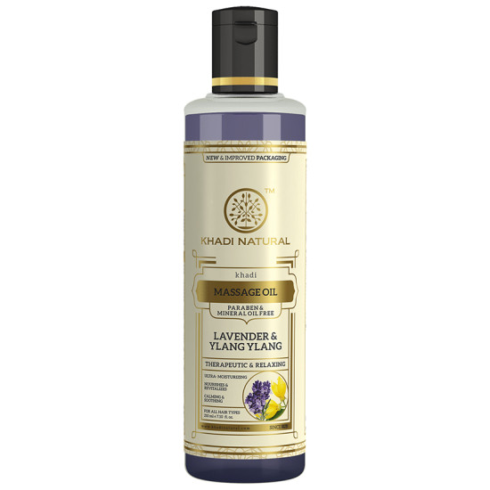 Khadi Naturals Massage Oil Lavender & Ylang Ylang Paraben & Mineral Oil Free image