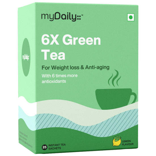 6X Green Tea for Weight Loss and Anti-Aging (2.75gm Each) Lemon image