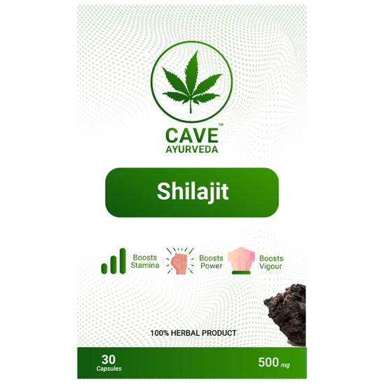 Cave Ayurveda Shilajit 500mg Capsule image