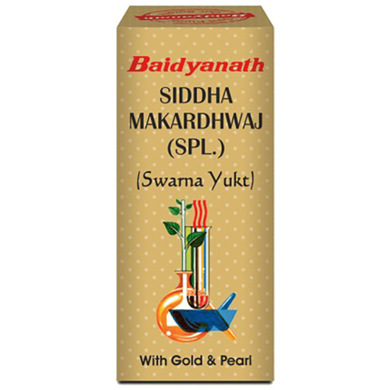 Baidyanath (Noida) Siddha Makardhwaj (Spl.) (Swarna Yukt) Tablet image