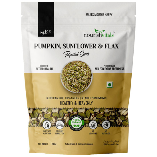 NourishVitals Pumpkin, Sunflower & Flax Roasted Seeds image