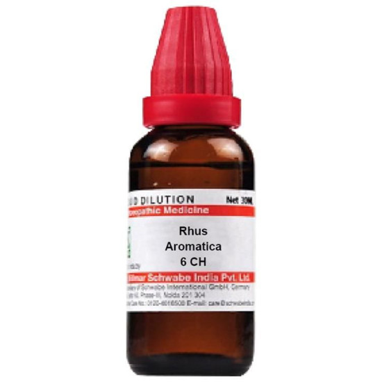 Dr Willmar Schwabe India Rhus Aromatica Dilution 6 CH image