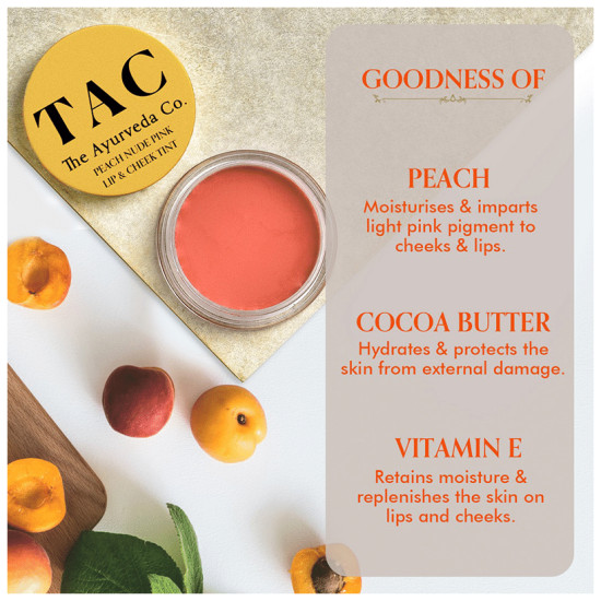 TAC The Ayurveda Co. Peach Nude Pink Lip & Cheek Tint image