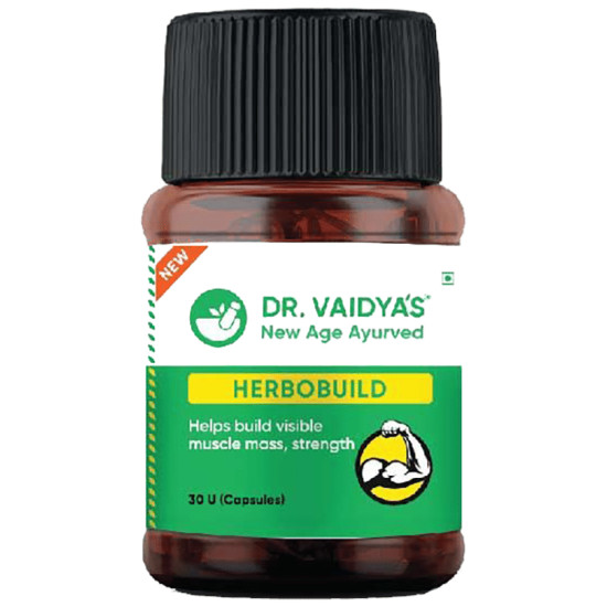 Dr. Vaidya's Herbobuild Ayurvedic Muscle Supplement Capsule (30 Each) image