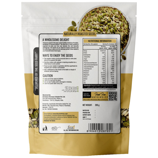 NourishVitals Pumpkin, Sunflower & Flax Roasted Seeds image