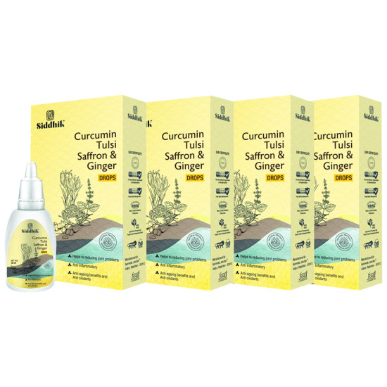 Siddhik Curcumin Tulsi Saffron & Ginger Drop (30ml Each) image