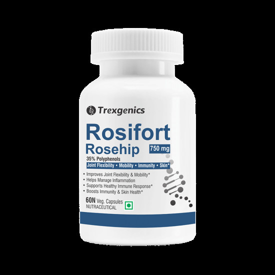 Trexgenics Rosifort Rosehip 35% Polyphenols 750mg Veg Capsule image