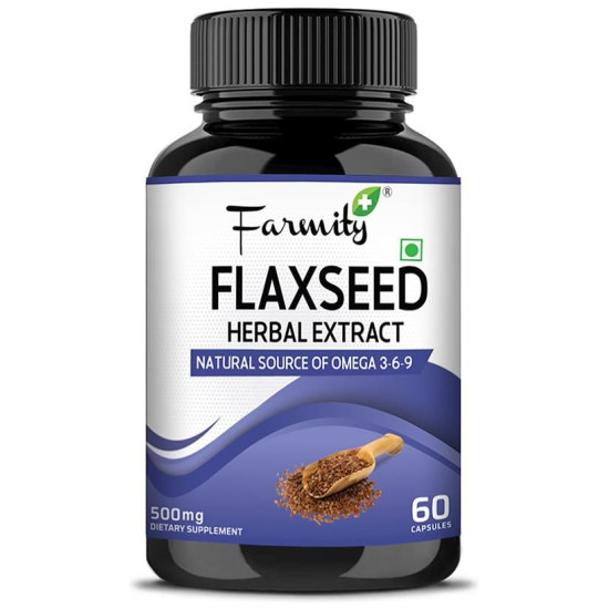 Farmity Flaxseed Extract 500mg Capsule image