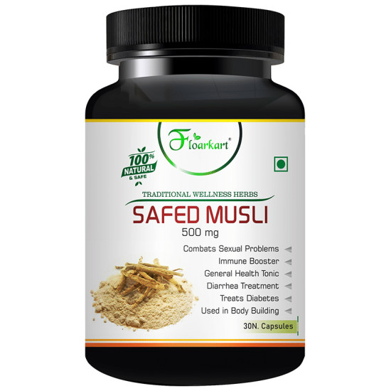 Floarkart Safed Musli 500mg Capsule image