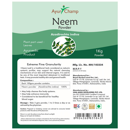 Ayur Champ Neem Azadirachta Indica Powder image