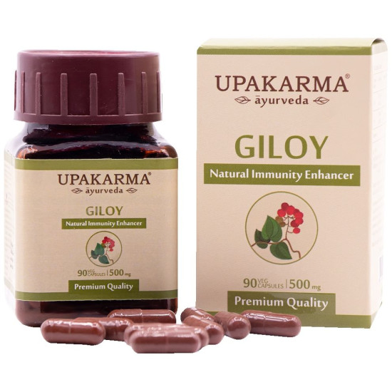 Upakarma Ayurveda Giloy Natural Immunity Enhancer Veg Capsule image