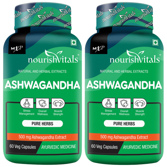 NourishVitals Ashwagandha 500mg Veg Capsule (60 Each) image