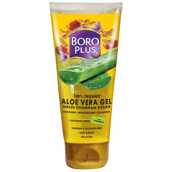 Boroplus 100% Organic Aloe Vera Gel Haldi Chandan Kesar image