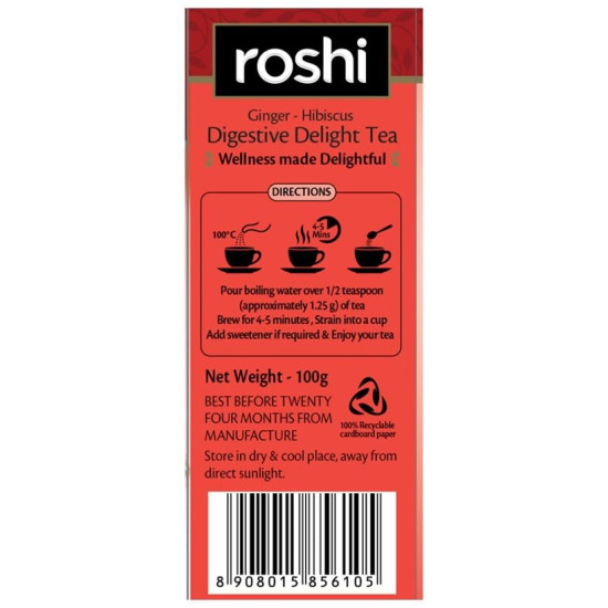 Roshi Ginger-Hibiscus Digestive Delight Tea image