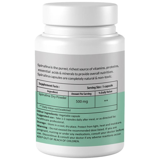 Zinnia Wellness Spirulina Extract Veggie Capsule image