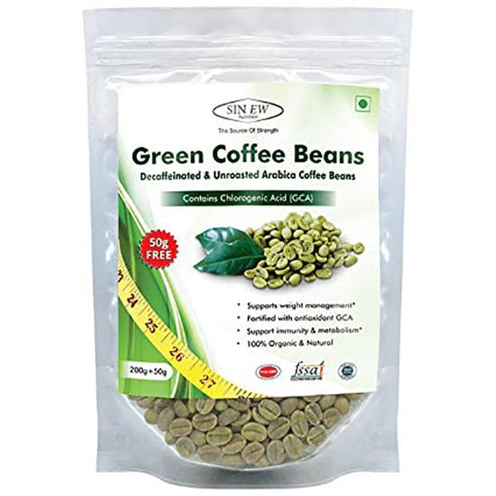 Sinew Nutrition Green Coffee Beans 200gm + 50gm Free image