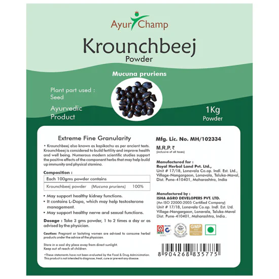 Ayur Champ Krounchbeej Mucuna Pruriens Powder image