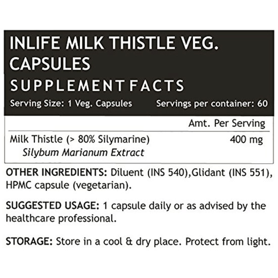 Inlife Milk Thistle 400mg Capsule image