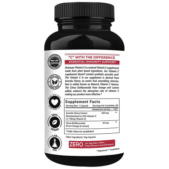 Nutrazee Natural Vitamin C Veg Capsule image