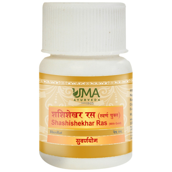 Uma Ayurveda Shashishekhar Ras Tablet (with Gold) image