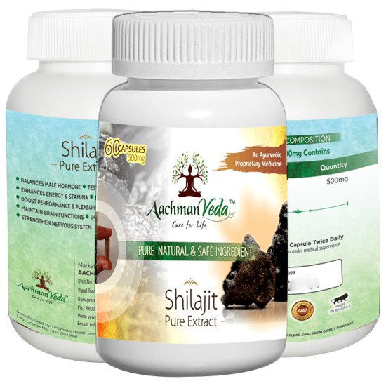 Aachman Veda Shilajit Pure Extract Capsule (60 Each) image