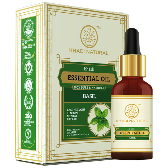 Khadi Naturals Basil Essential Oil image