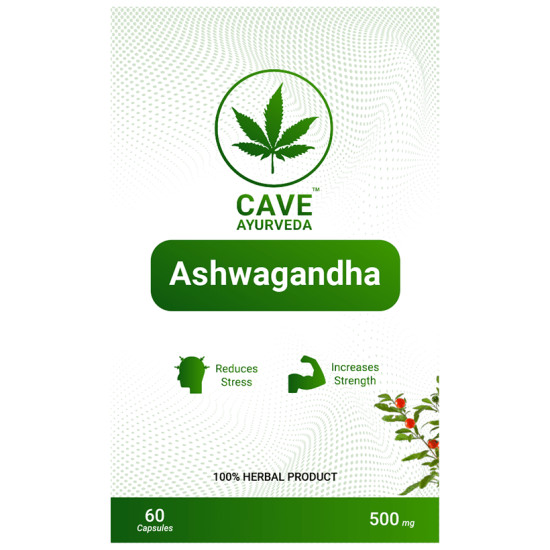 Cave Ayurveda Ashwagandha 500mg Capsule image