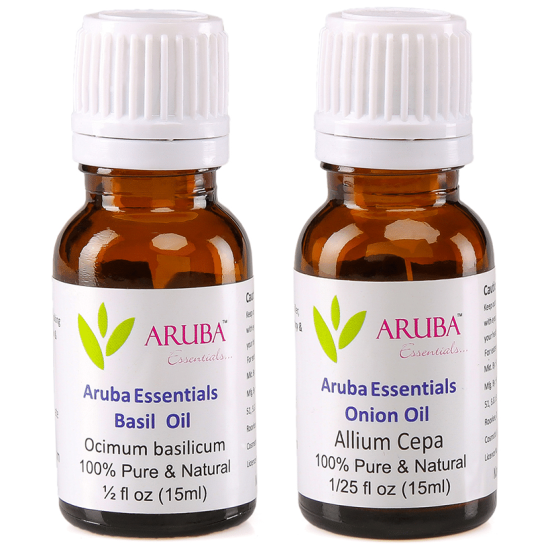 Aruba Essentials Combo Pack of Basil Oil & Onion Oil (15ml Each) image