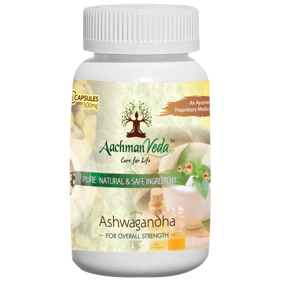 Aachman Veda Ashwagandha Capsule 500mg for Overall Strength (60 Each) image