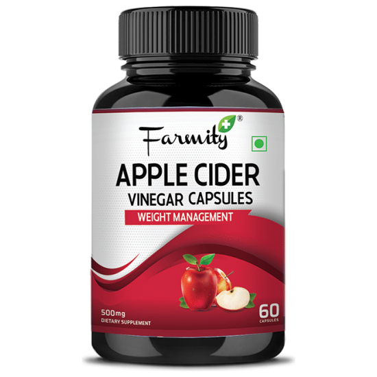 Farmity Apple Cider Vinegar 500mg Capsule image