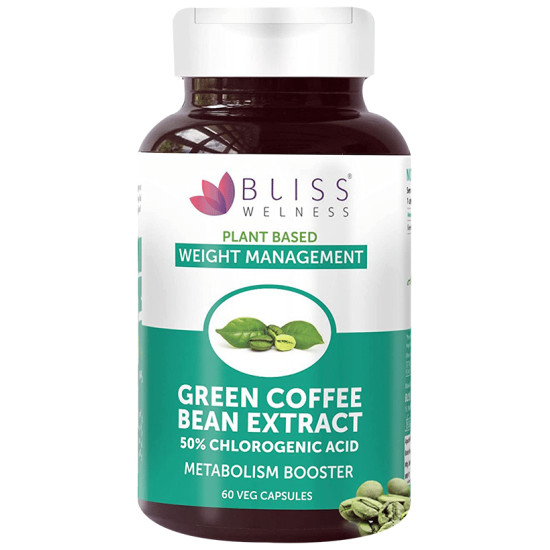 Bliss Welness Weight Management Green Coffee Bean Extract Veg Capsule Vegicap image