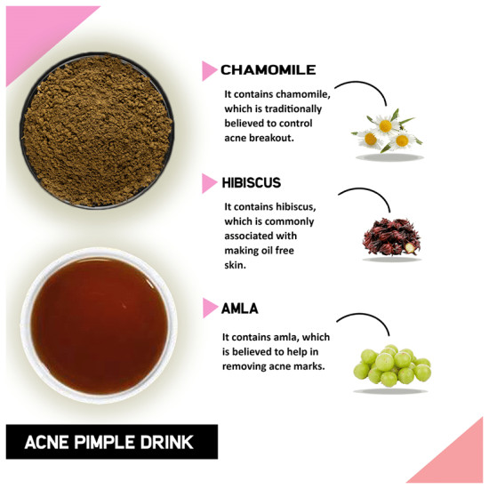 Just Vedic Plant Based Instant Tea Mix Acne & Pimple Aids Healthy Skin image