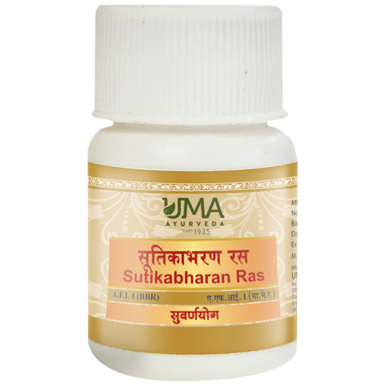 Uma Ayurveda Sutikabharan Ras Tablet (with Gold & Silver) image