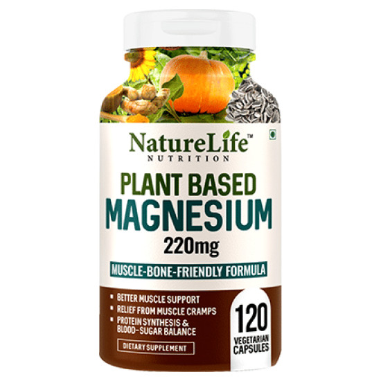 Nature Life Nutrition Plant Based Magnesium 220mg Vegetarian Capsule image