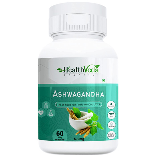 Health Veda Organics Ashwagandha Veg Tablet image