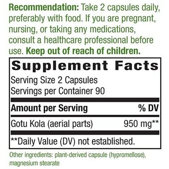 Nature's Way Gotu Kola Vegan Capsule image