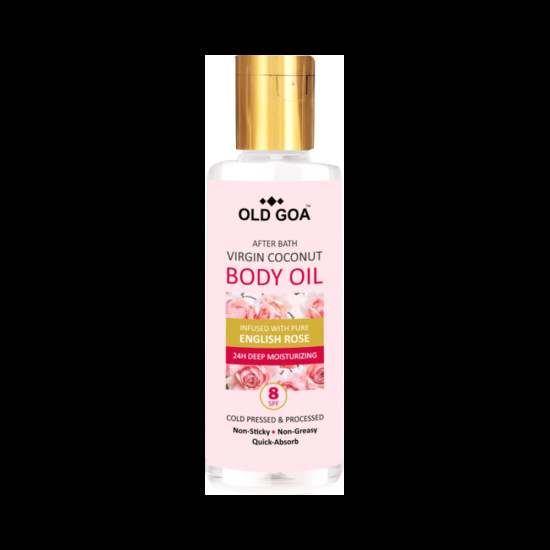 Old Goa After Bath Virgin Coconut Body Oil English Rose image