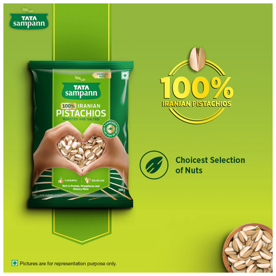 Tata Sampann 100% Iranian Pistachios Roasted and Salted image