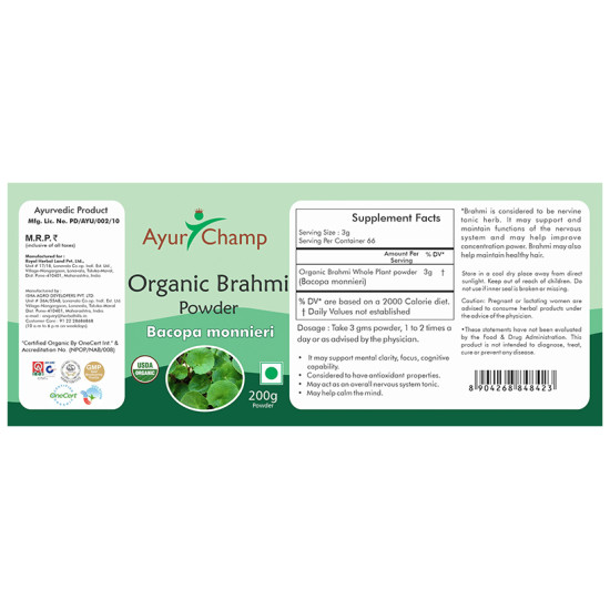 Ayur Champ Organic Brahmi Powder image