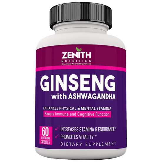 Zenith Nutrition Ginseng with Ashwagandha Capsule image