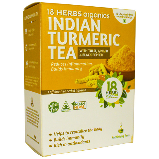 18 Herbs Organics Indian Turmeric Tea Bag (1.5gm Each) image