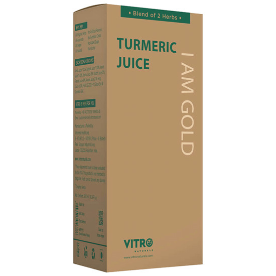 Vitro Naturals I Am Gold Turmeric Juice Helps in Cholesterol Control & Boosts Immunity image