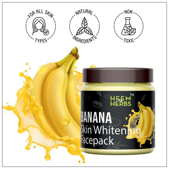 Heem & Herbs Banana Skin Whitening Face Pack (100gm Each) image