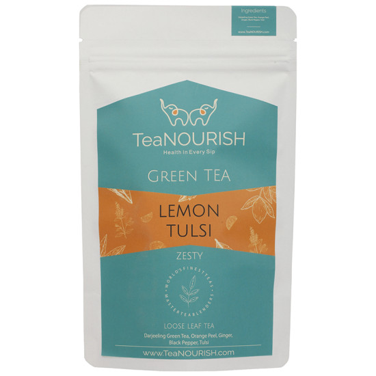 TeaNourish Lemon Tulsi Green Tea image