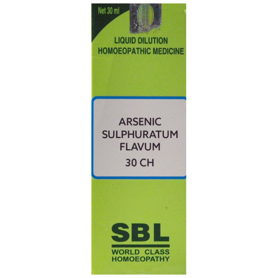 SBL Arsenic Sulphuratum Flavum Dilution 30 CH image