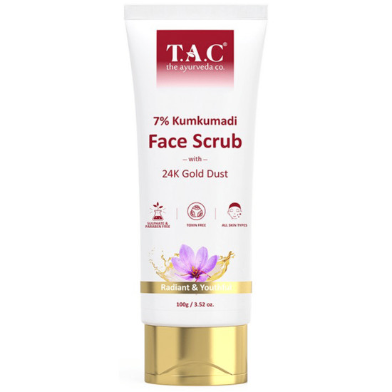 TAC The Ayurveda Co. 7% Kumkumadi Face Scrub with 24K Gold Dust image