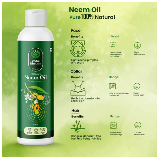 Vedic Rhythm Hair and Skin Care Neem Oil image