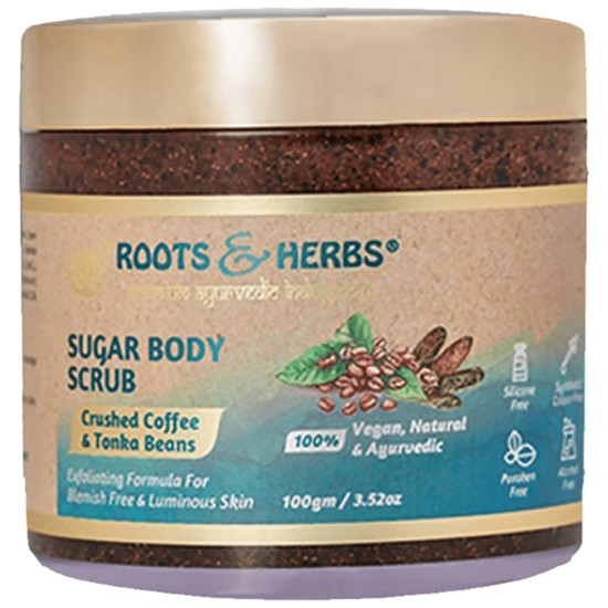 Roots and Herbs Crushed Coffe & Tonka Bean Sugar Body Scrub image